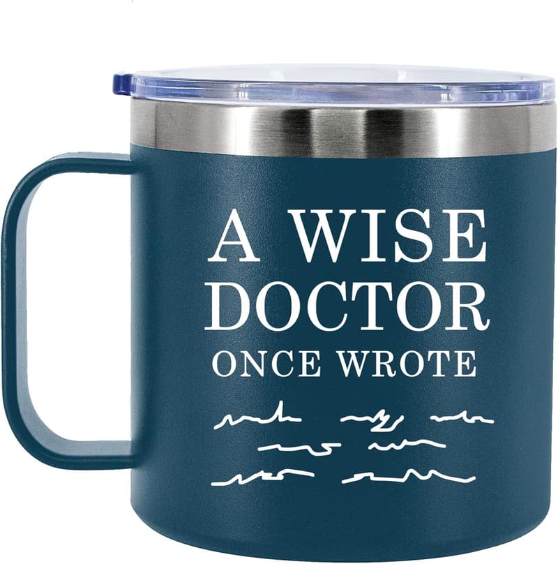 Insulated Coffee Mug for Doctors - 14oz Stainless Steel Travel Cup