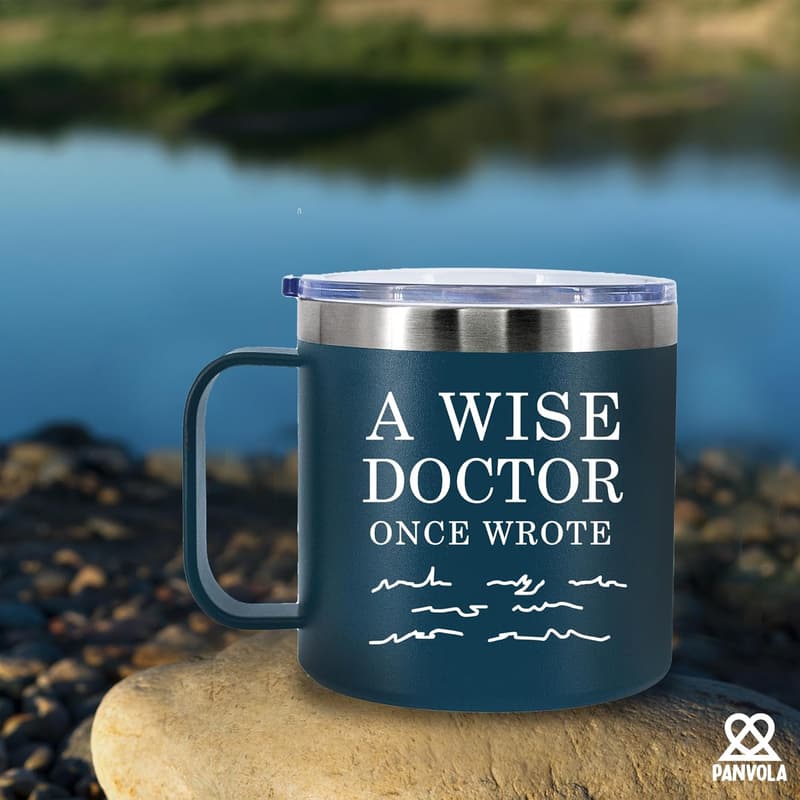 Insulated Coffee Mug for Doctors - 14oz Stainless Steel Travel Cup