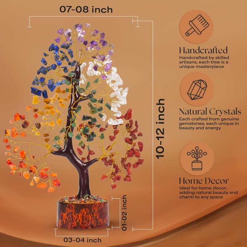 Chakra Tree of Life Crystal - 7 Chakra Healing Decor for Women