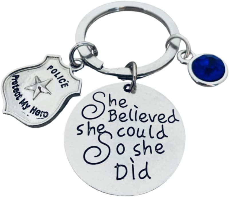 She Believed She Could Keychain - Graduation Gift for Women