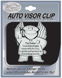 Guardian Angel Pewter Visor Clip - Inspirational Gift for Women