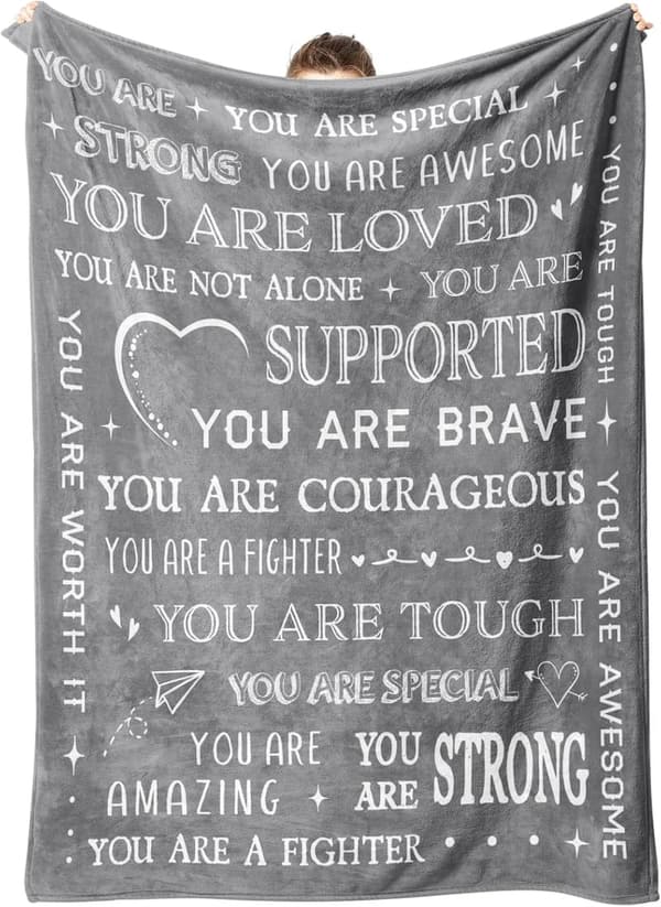 Get Well Soon Inspirational Blanket for Women and Men