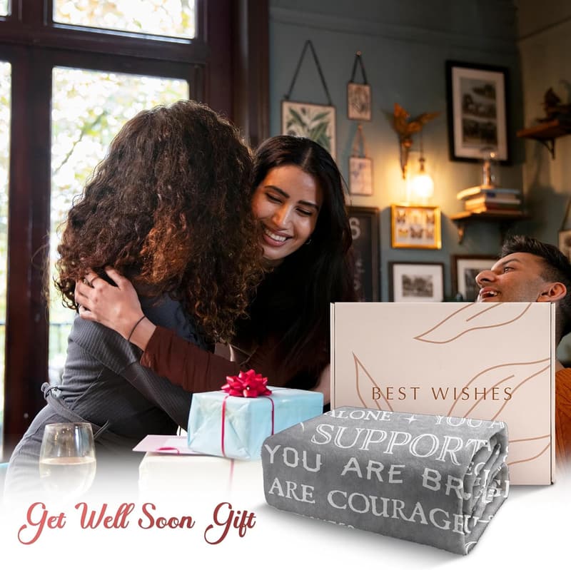 Get Well Soon Inspirational Blanket for Women and Men