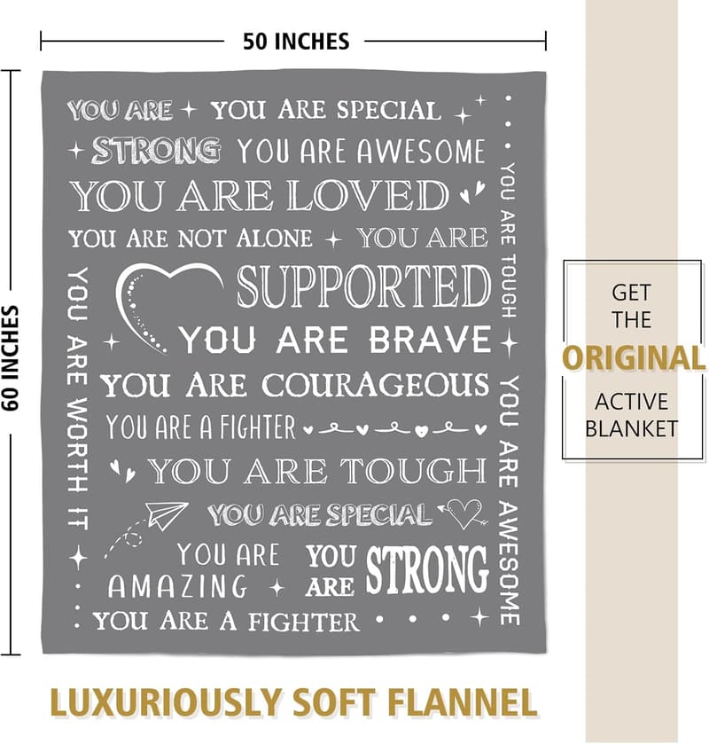 Get Well Soon Inspirational Blanket for Women and Men