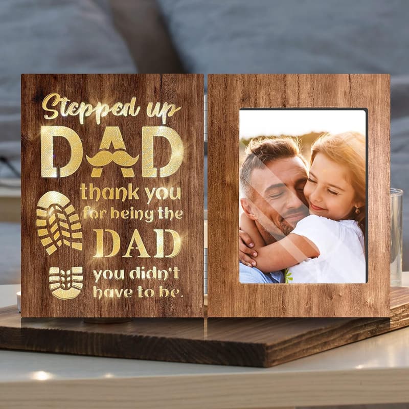 Father's Day Brown Picture Frame for Stepdad