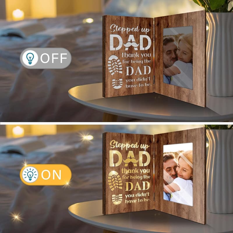Father's Day Brown Picture Frame for Stepdad