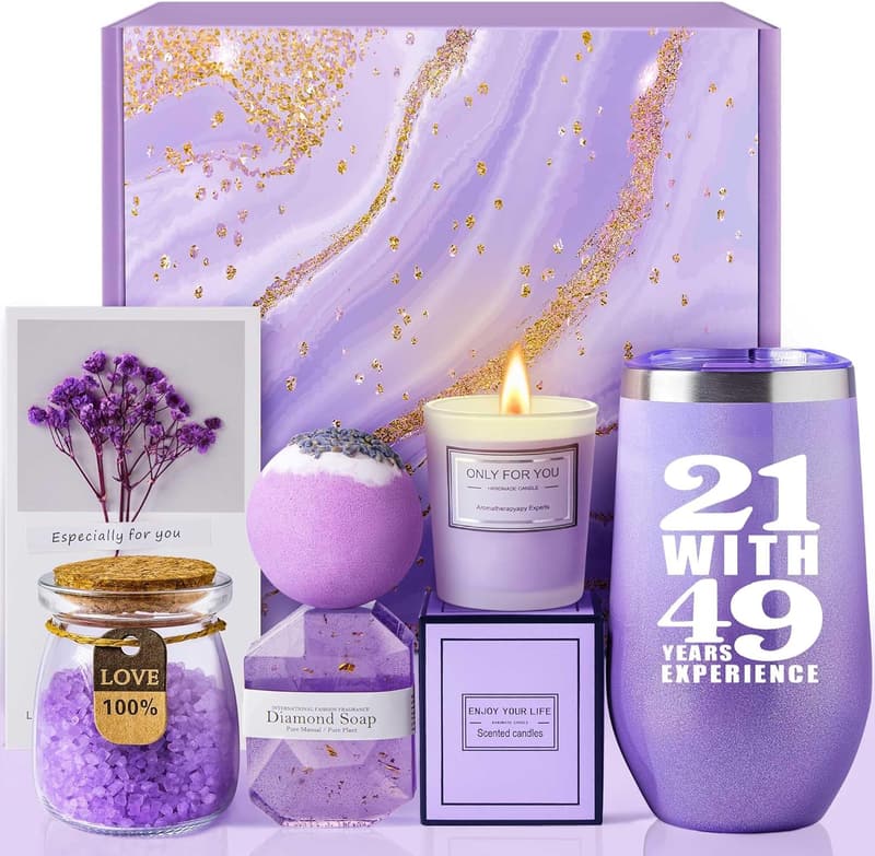 70th Birthday Gift Basket for Women - Funny Unique Ideas