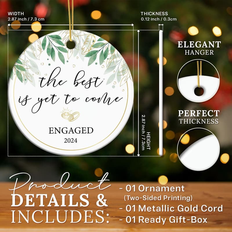 2024 Engagement Ornament - Bride to Be & Fiance Gift
