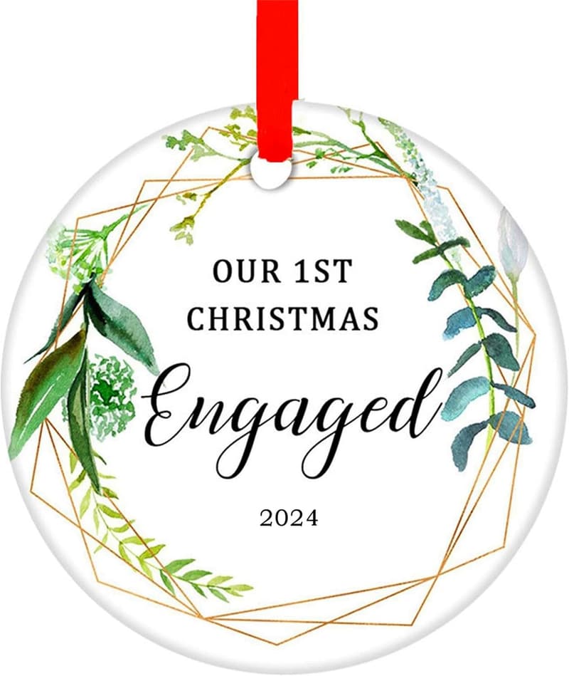 2024 Engaged Ornament for Couples - Mr & Mrs Decoration