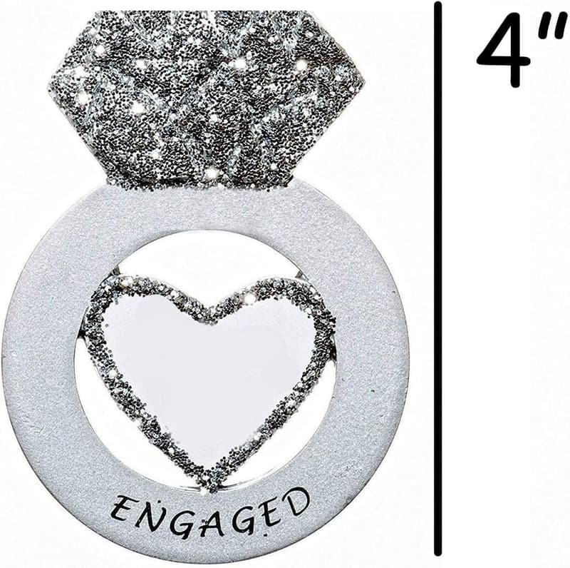 Personalized Engagement Ring Ornament for Couples