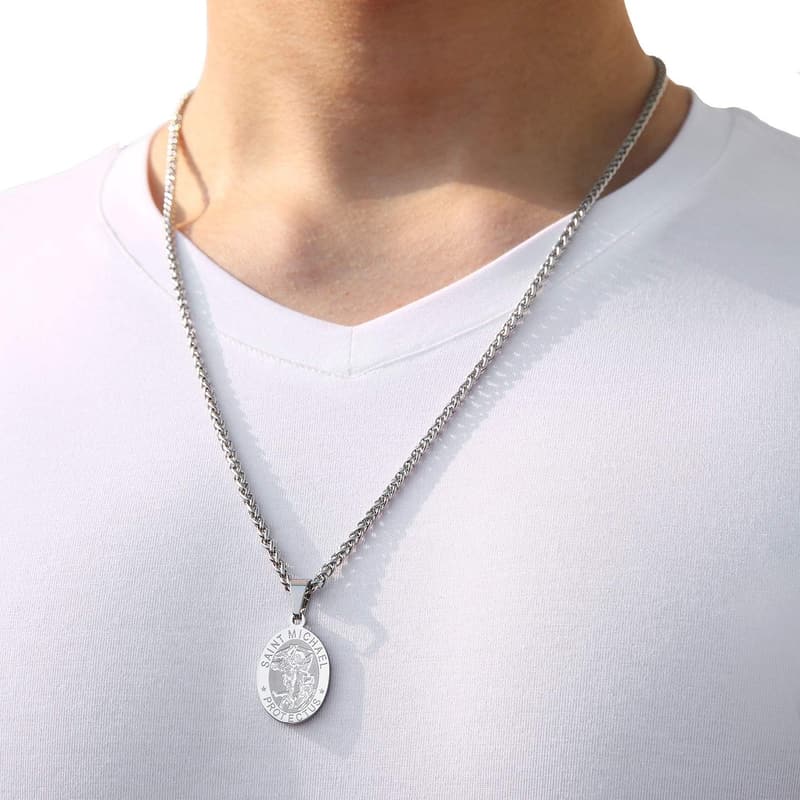 Boys' First Communion Saint Christopher Medal Necklace