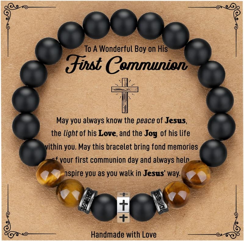 Christian Cross Bracelet for Men & Boys - Graduation Gift