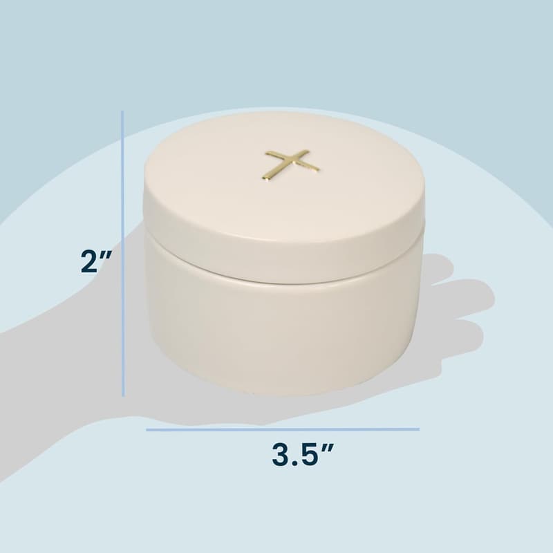 Baptism Gift for Boys - First Rosary with Ceramic Box and Card