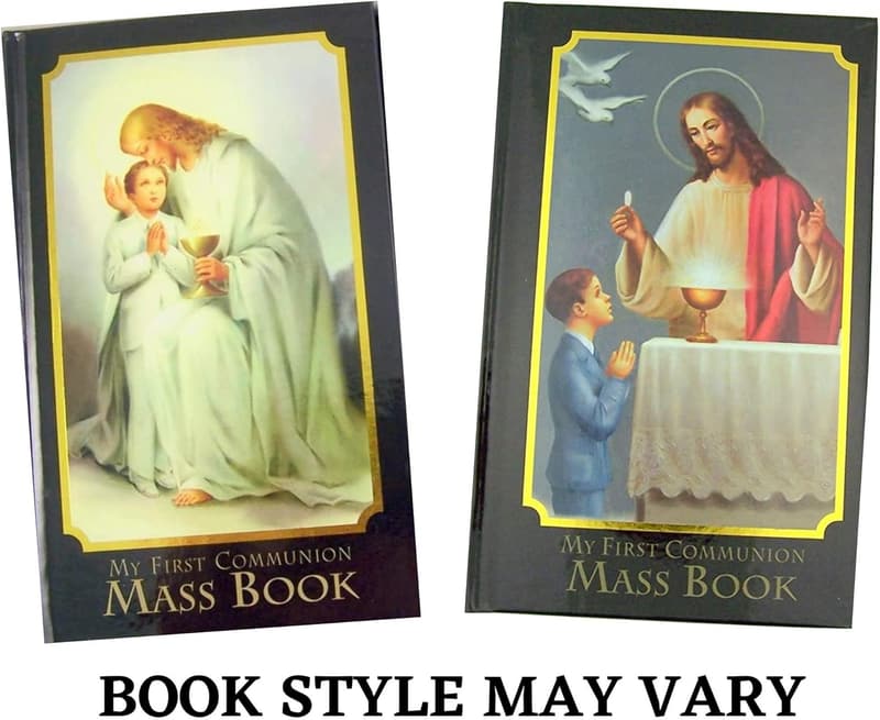 First Communion Gift Set for Boys: Missal, Rosary & Pin