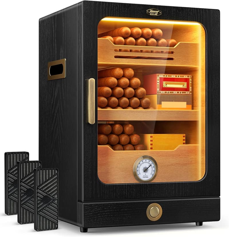 Father's Day Cigar Humidor with Spanish Cedar and Accessories