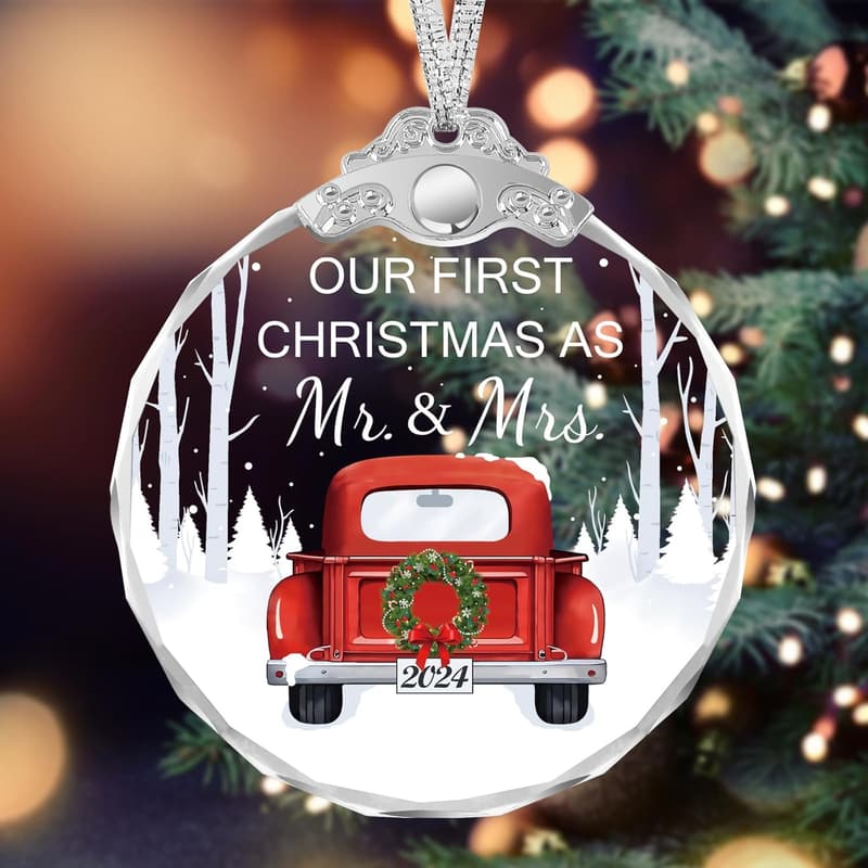 First Christmas Ornament 2024 - Newlywed Gift, 3.5