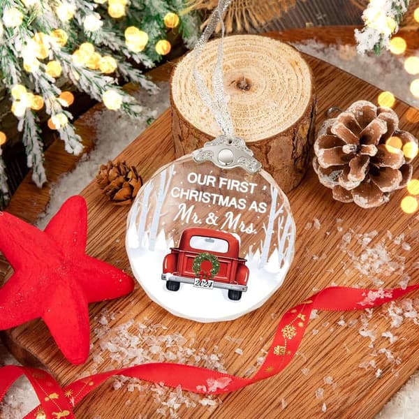 First Christmas Ornament 2024 - Newlywed Gift, 3.5