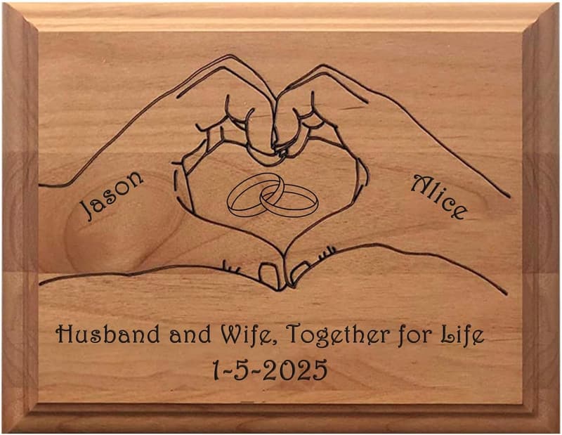 Personalized Wedding Plaque - Custom Anniversary Wall Art for Couples