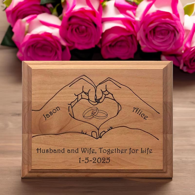 Personalized Wedding Plaque - Custom Anniversary Wall Art for Couples