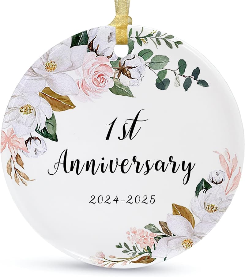 First Christmas Married Ornament 2025 for Couples