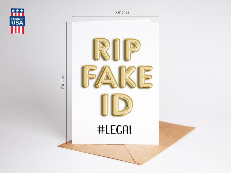 21st Birthday Funny Card for Him or Her - Humorous Gift