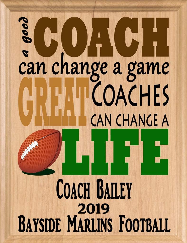Football Coach Gift Plaque - 