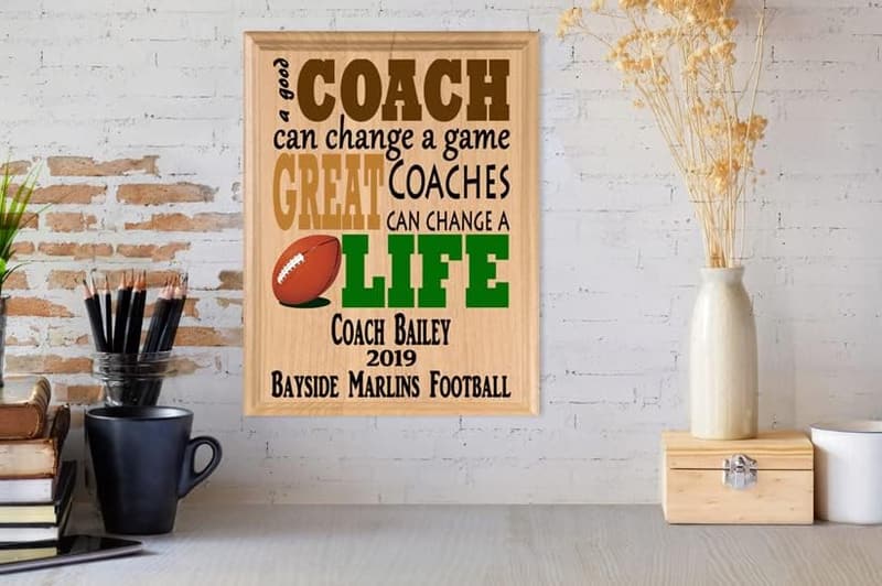 Football Coach Gift Plaque - 
