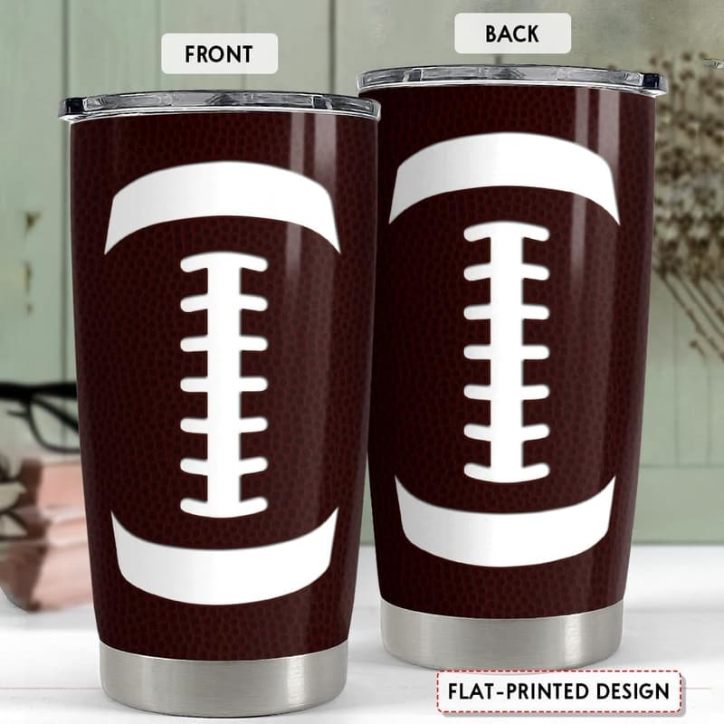 Football Tumbler Cup - 20oz Stainless Steel Insulated Mug
