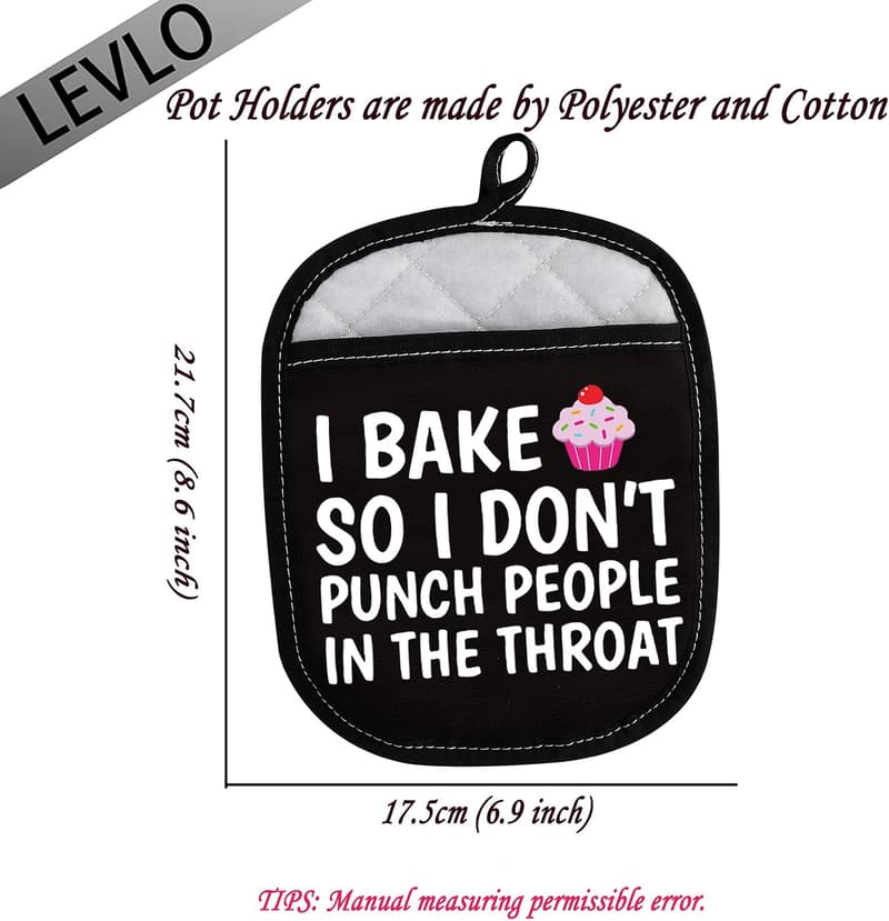 Funny Baker Oven Mitt - I Bake So I Don't Punch People