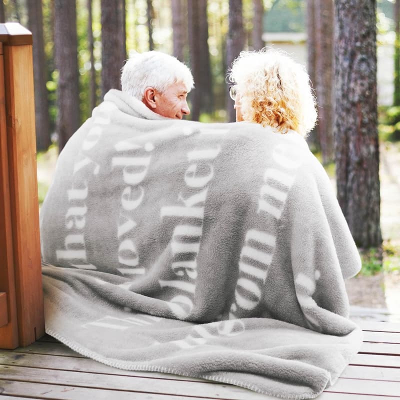 Get Well Gifts - Inspirational Soft Fleece Healing Blanket, Grey 50x60 Inch
