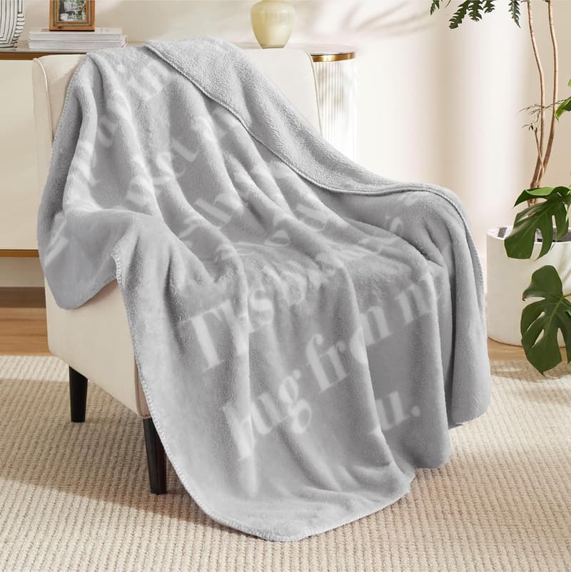 Get Well Gifts - Inspirational Soft Fleece Healing Blanket, Grey 50x60 Inch