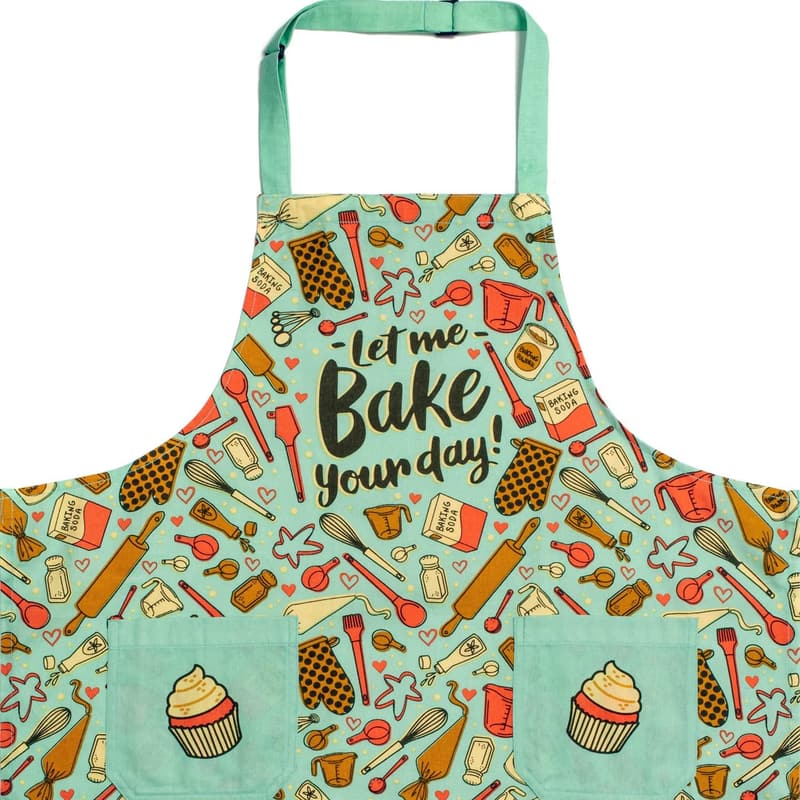 Christmas Baking Aprons with Pockets - 100% Cotton, Adjustable