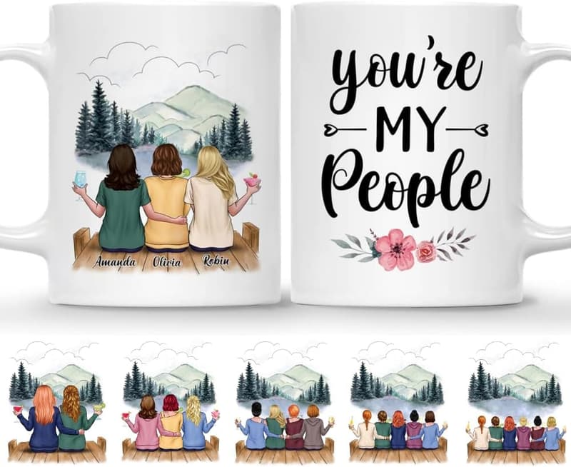 Personalized Best Friend Coffee Mug - Custom Gift for Women