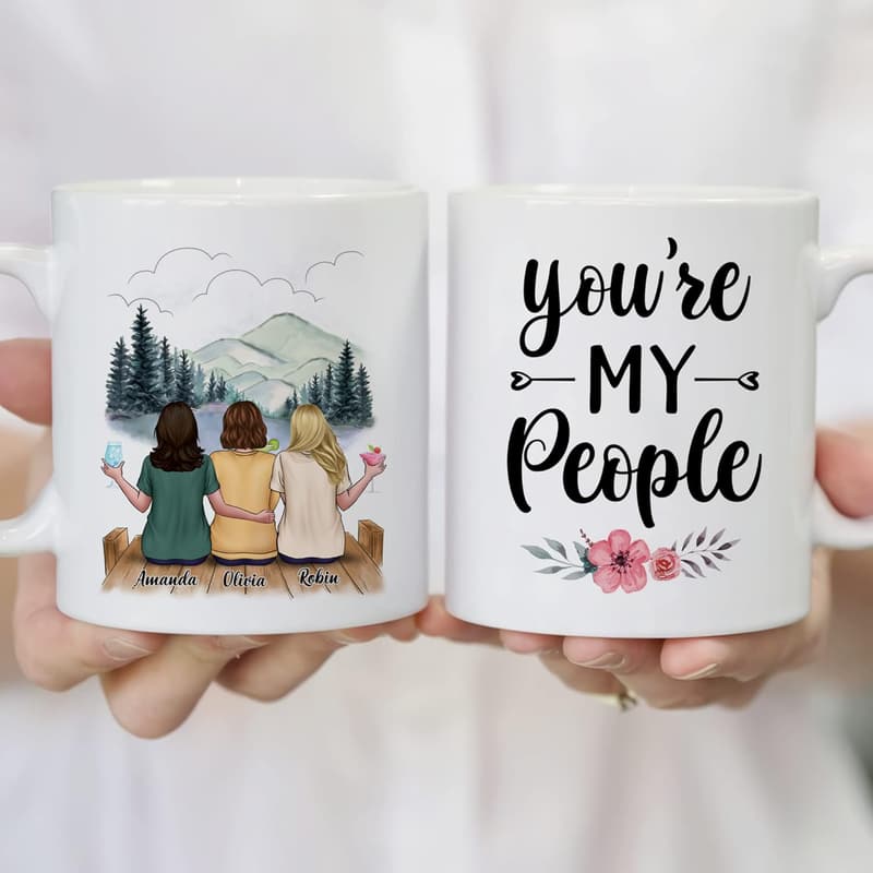Personalized Best Friend Coffee Mug - Custom Gift for Women
