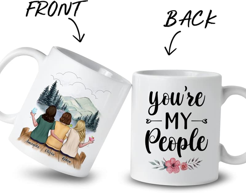 Personalized Best Friend Coffee Mug - Custom Gift for Women