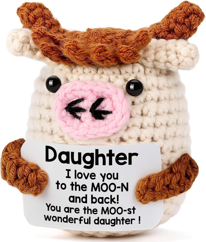 Birthday Gifts for Daughter - Cute Handmade Crochet Cow