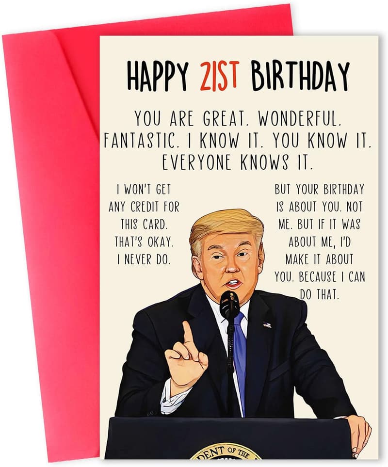 21st Birthday Humorous Card for Him or Her