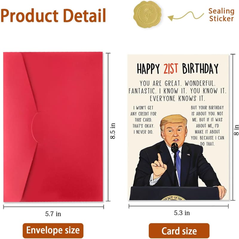 21st Birthday Humorous Card for Him or Her