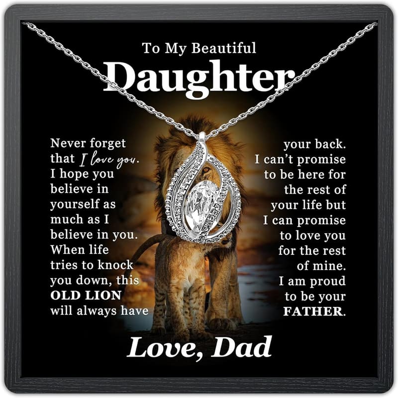 Daughter's Necklace from Parents - Elegant Heartfelt Gift