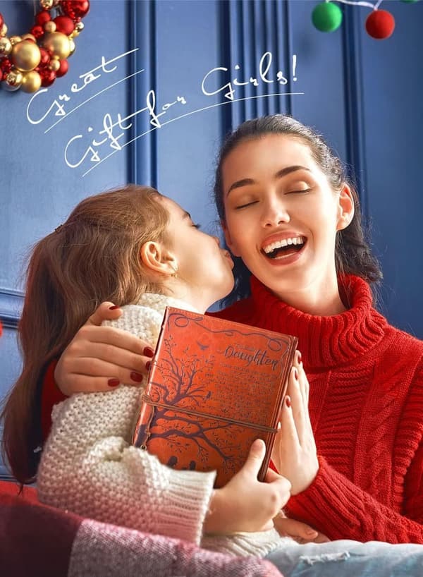 Inspirational Leather Journal for Daughter - Birthday/Graduation Gift