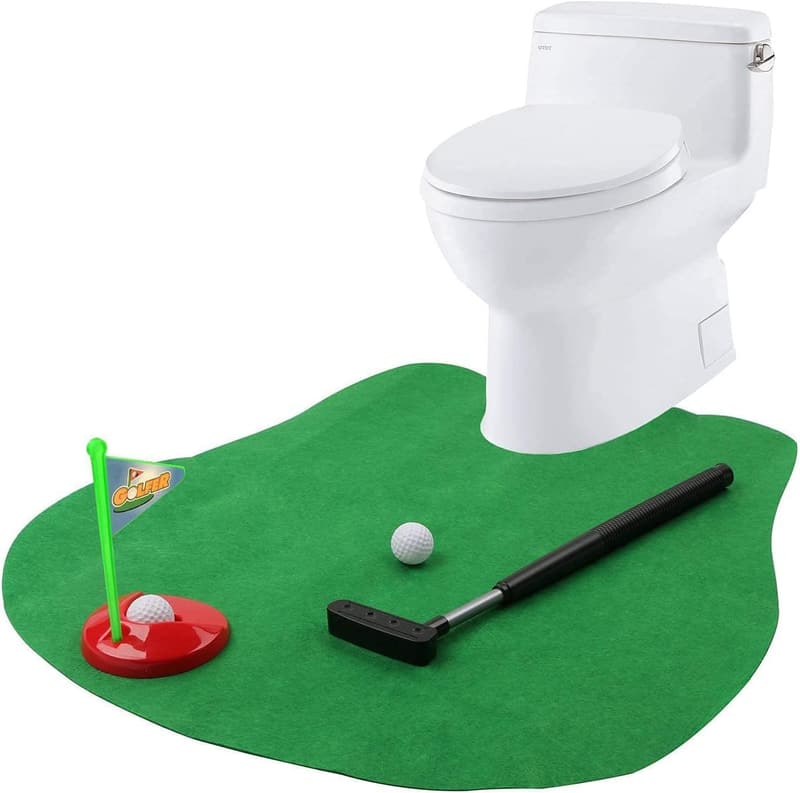 Toilet Golf Game - Fun Mini Golf for Bathroom Gag Gift