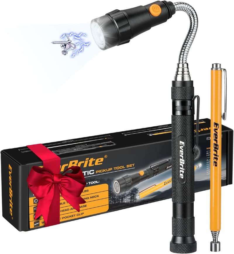 Father's Day Magnetic Pick-Up Tool Set with LED Light