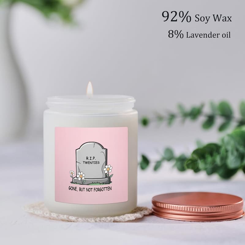 30th Birthday Lavender Scented Candles for Him & Her