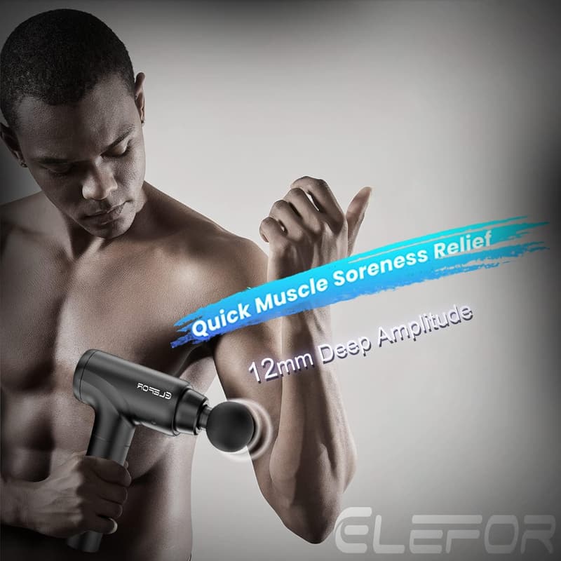 Deep Tissue Massage Gun for Athletes - 20 Speeds, 8 Heads