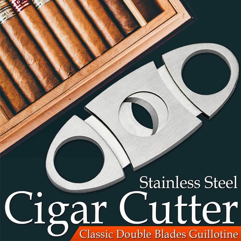Stainless Steel Cigar Cutter Set - Double Blade, 5 Pack
