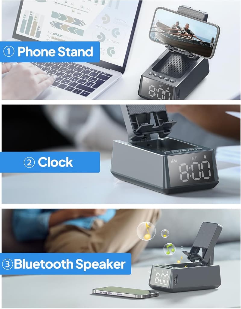 Bluetooth Speaker & Cell Phone Stand - Unique Birthday Gift