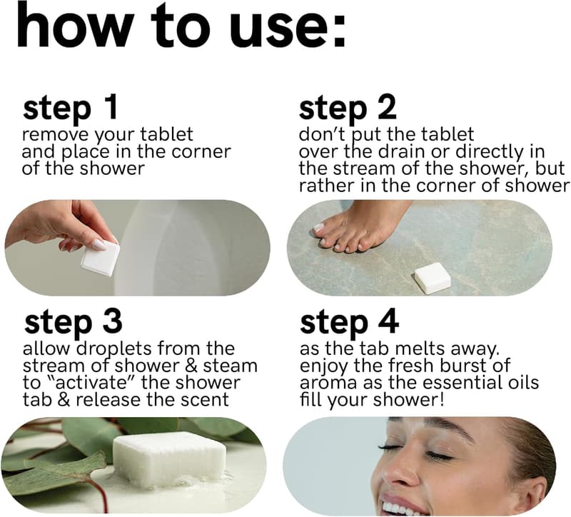 Father's Day Relaxing Aromatherapy Shower Steamers with Eucalyptus