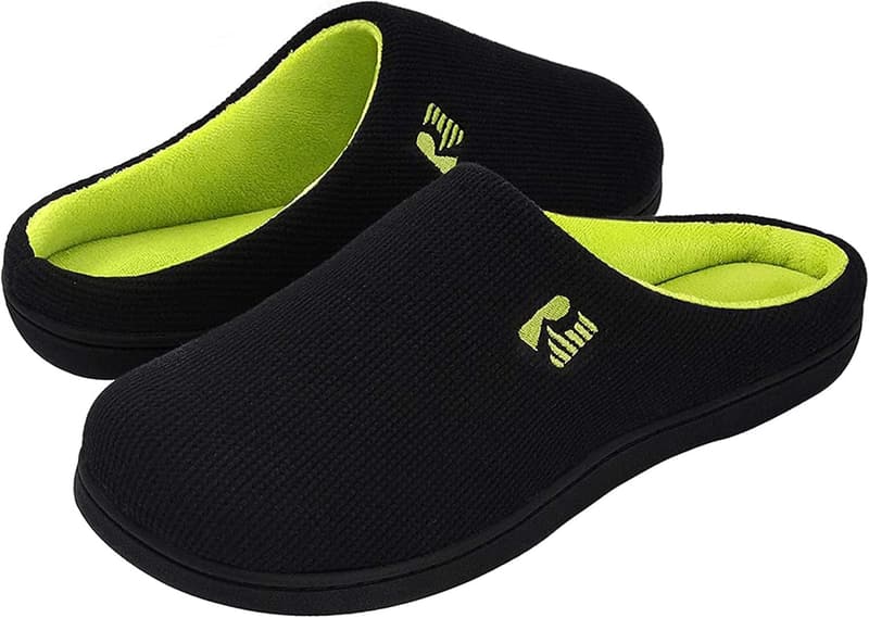 Men's Two-Tone Memory Foam Slippers