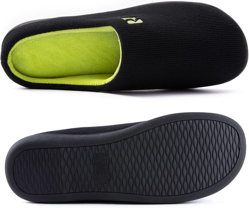 Men's Two-Tone Memory Foam Slippers