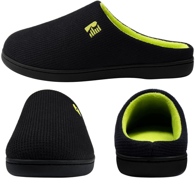 Men's Two-Tone Memory Foam Slippers